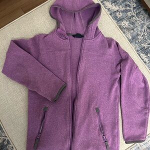 Lands' End Kids size 10-12 Lavender Sweater Jacket
